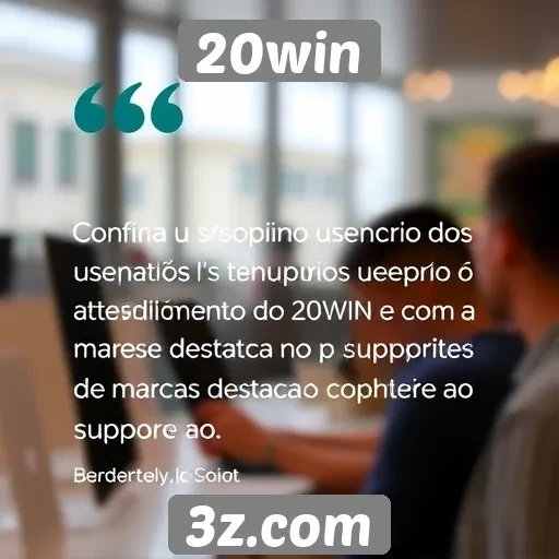 Feedback dos usuários sobre o atendimento do 20win